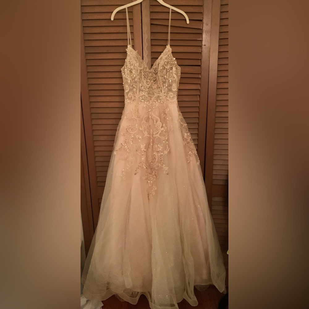 Juliet Formal Rose Gold Lace Gown